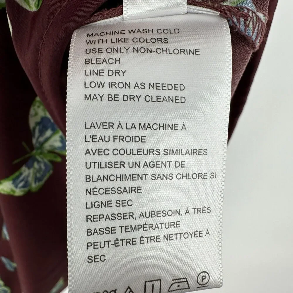 Urban Outfitters Y2K Mini Satin Slip Dress Size M Brown Butterflies Whimsical - Picture 5 of 10